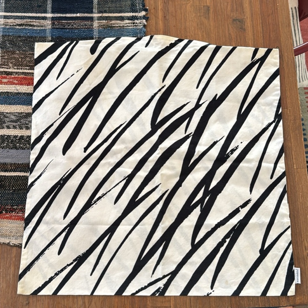 Marimekko Black and White Pillowcase